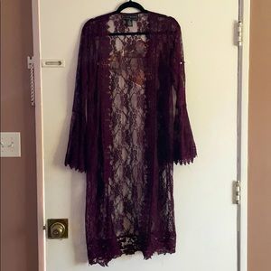 Long lace cardigan